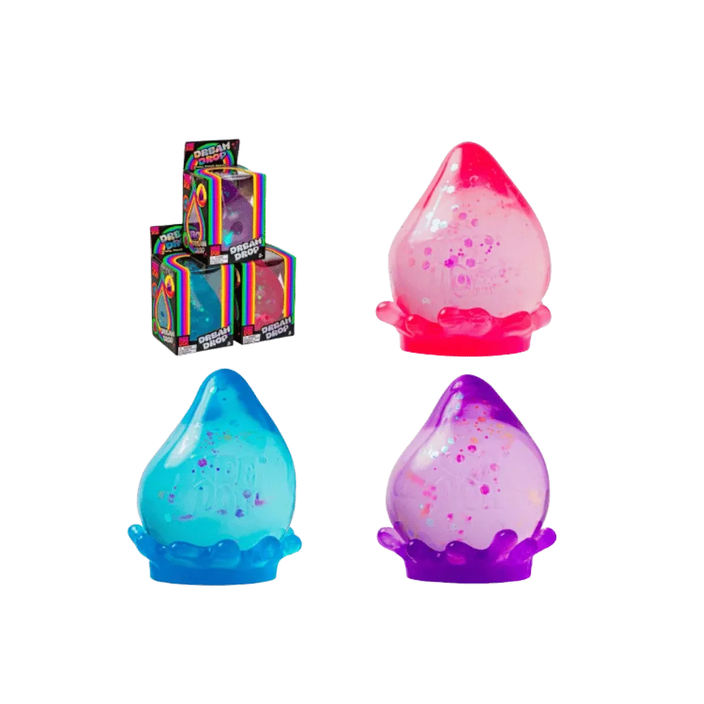 NeeDoh Dream Drop Squishy Fidget Toy (Set of 3) Pink Blue Purple