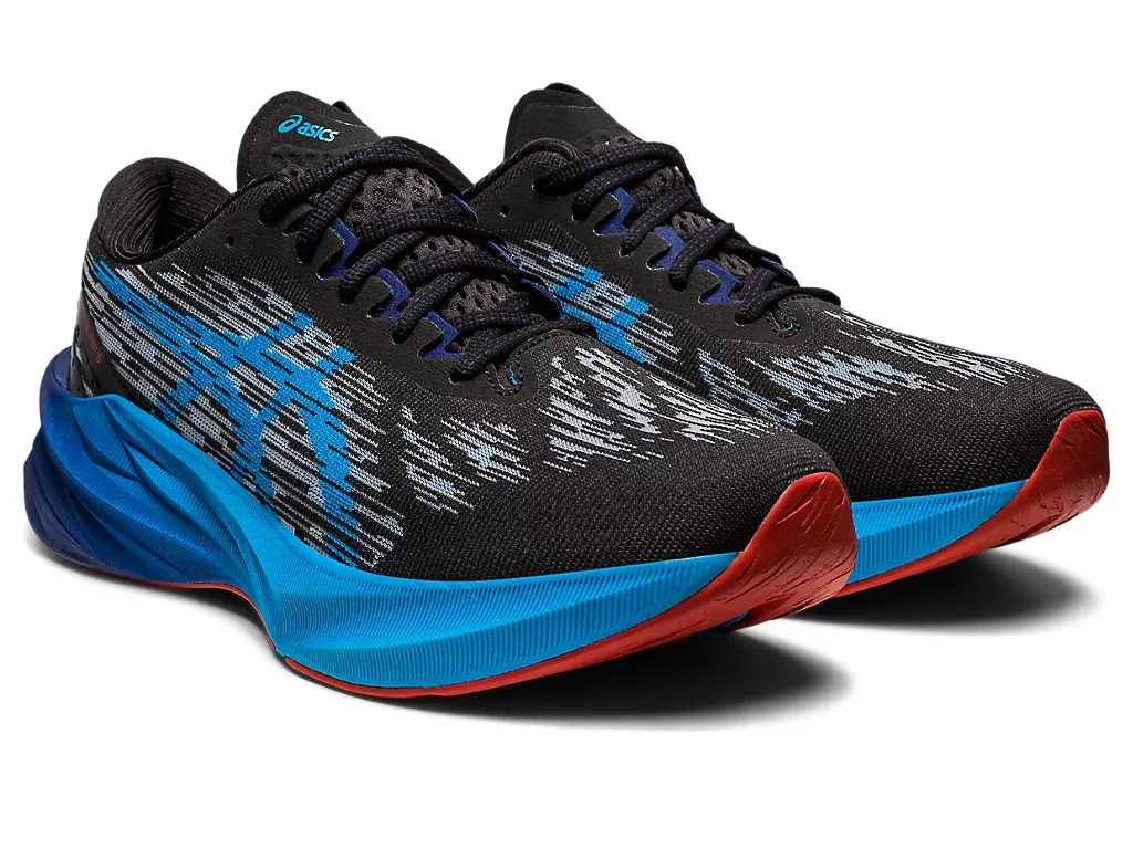 Asics Novablast Black/Island Blue Hype Fly India