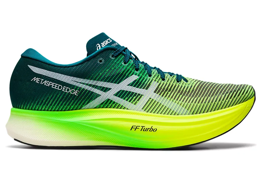 Asics Metaspeed Edge+ Velvet Pine/Safety Yellow | Hype Fly India