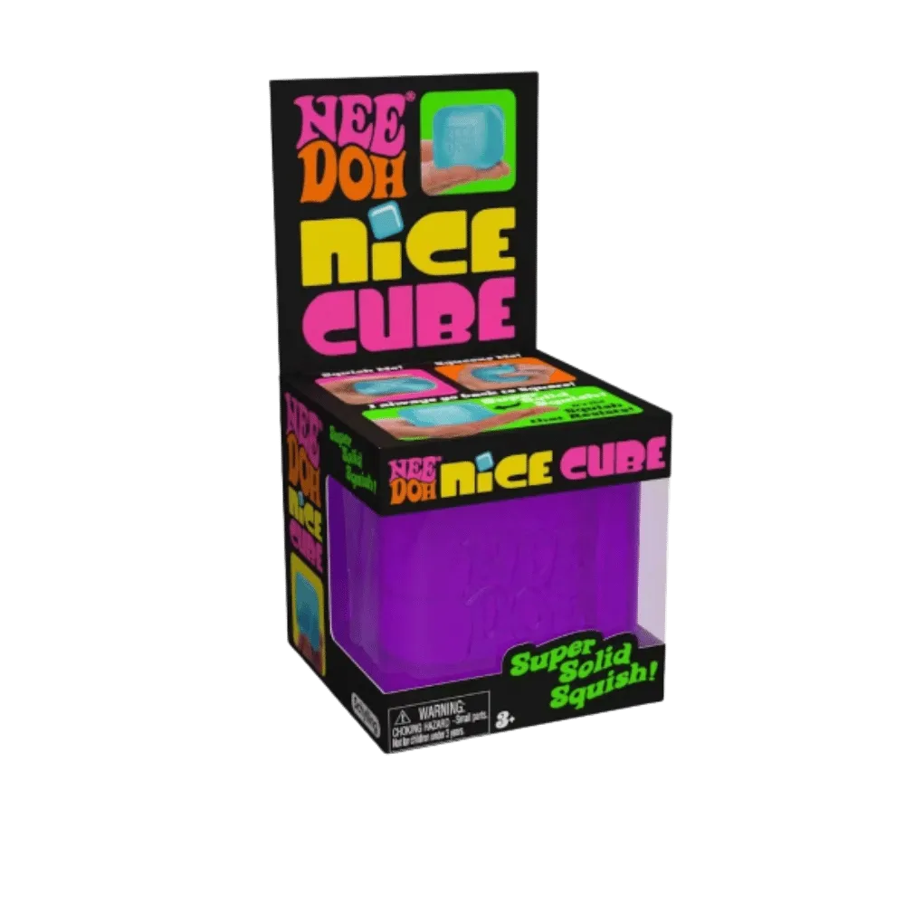 NeeDoh Nice Cube Squishy Fidget Toy Purple