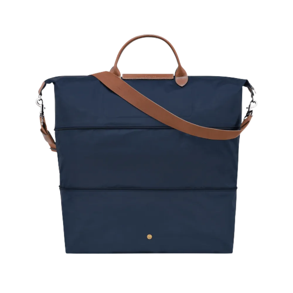 Longchamp Le Pliage Original Travel Bag Expandable Navy - Recycled Canvas