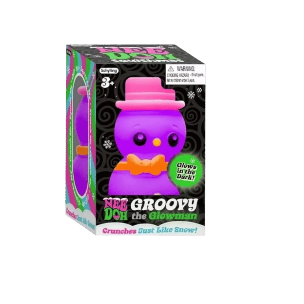 NeeDoh Groovy the Glowman Squishy Fidget Toy Purple