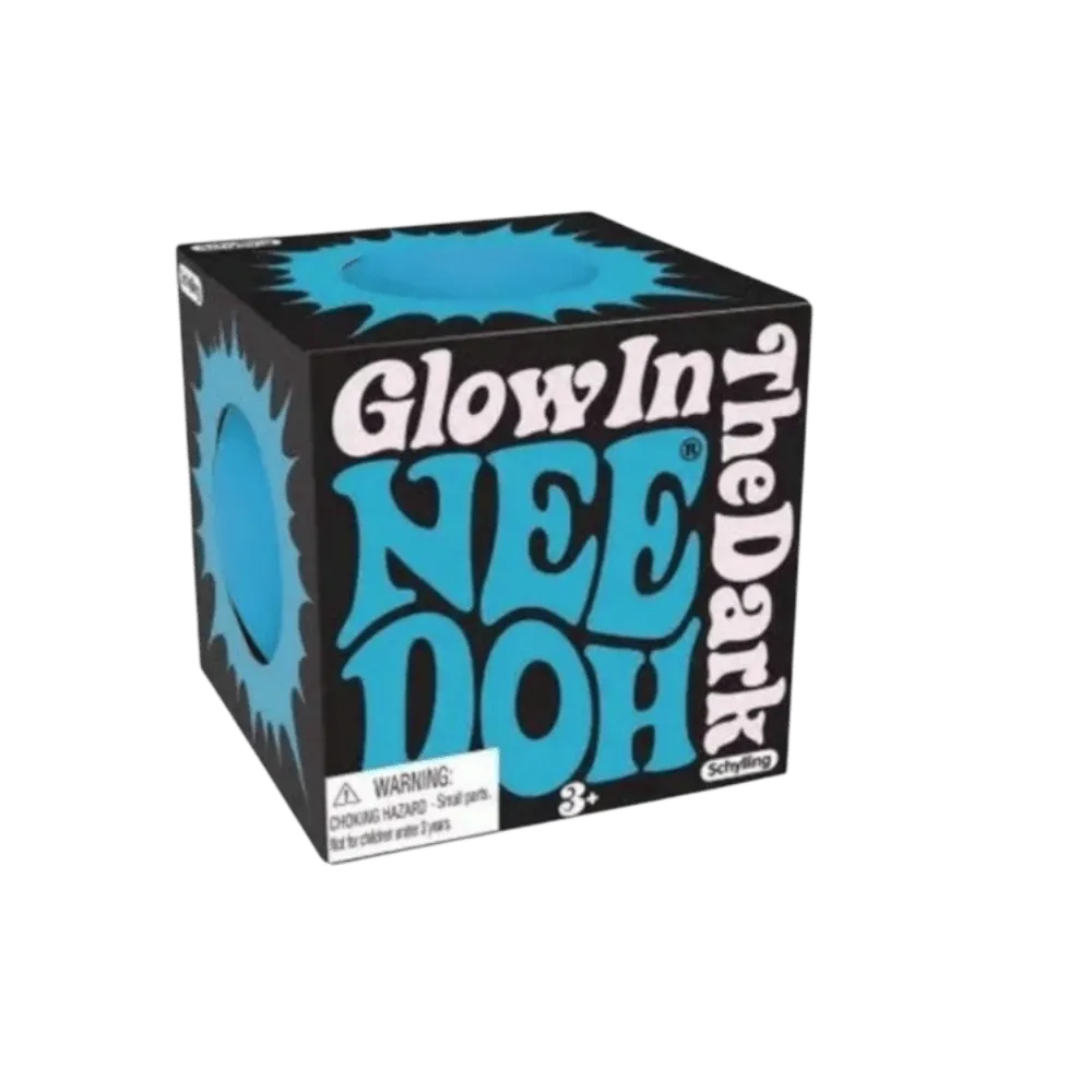 NeeDoh Glow in the Dark Squishy Fidget Toy Blue