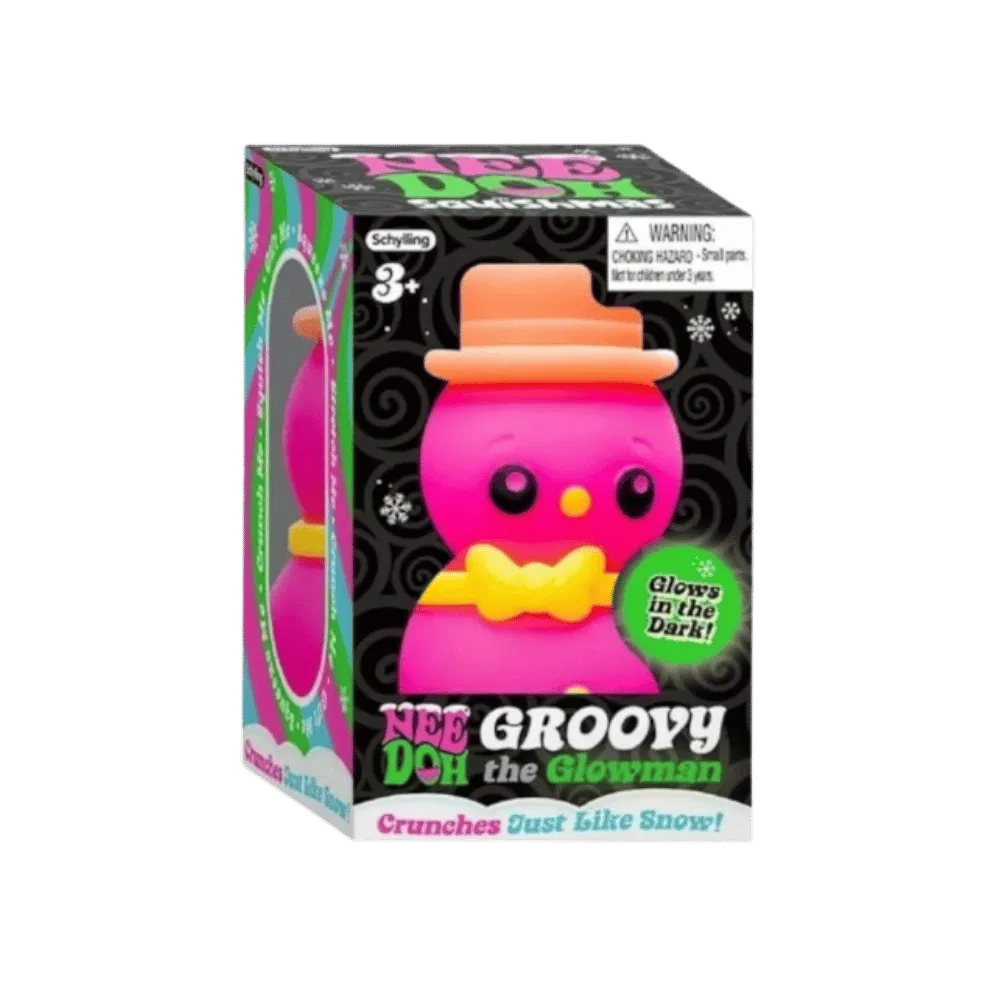 NeeDoh Groovy the Glowman Squishy Fidget Toy Pink