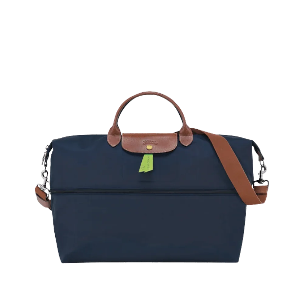 Longchamp Le Pliage Original Travel Bag Expandable Navy - Recycled Canvas