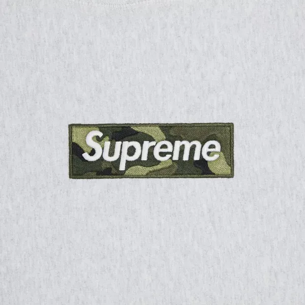 Supreme Box Logo Hooded Sweatshirt Grey