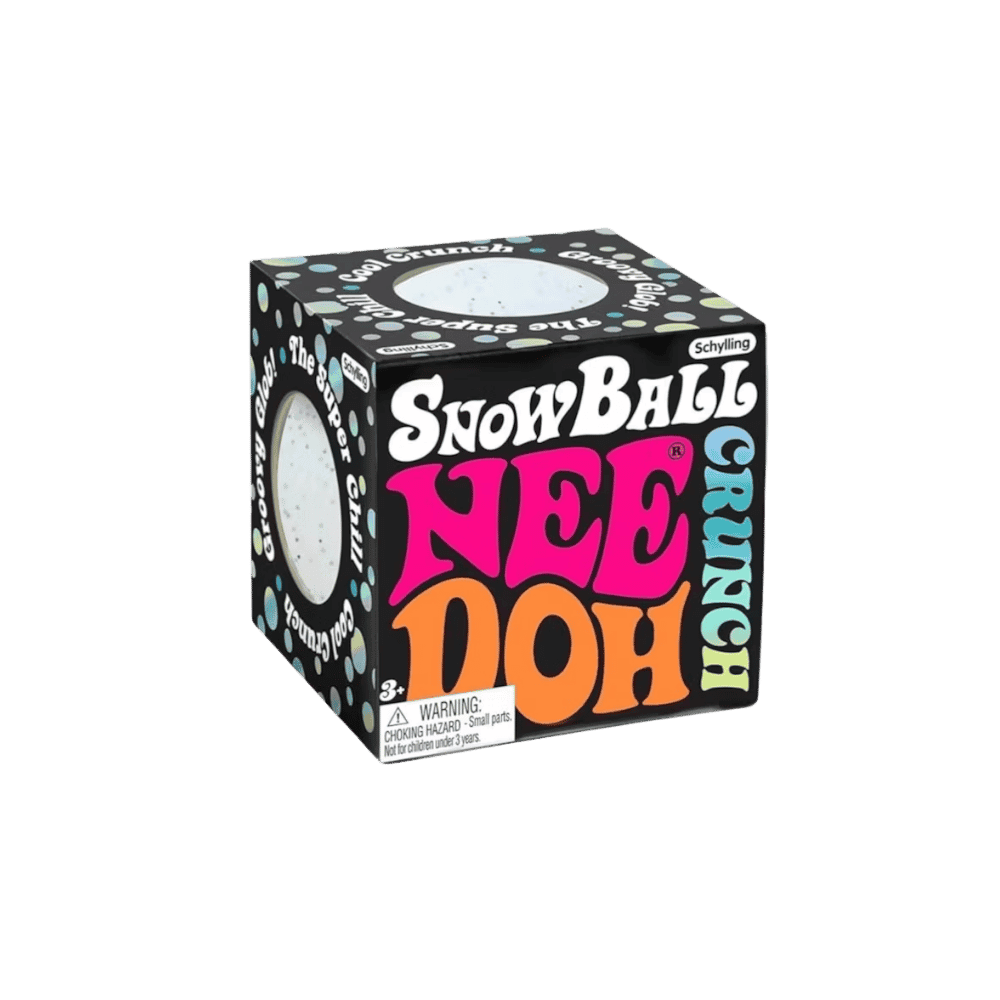 NeeDoh Snowball Crunch Squishy Fidget Toy White