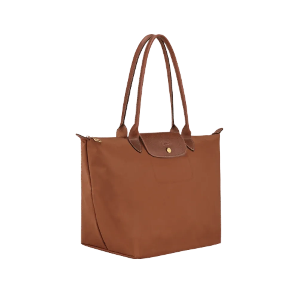Longchamp Le Pliage Original M Tote Bag Cognac - Recycled Canvas