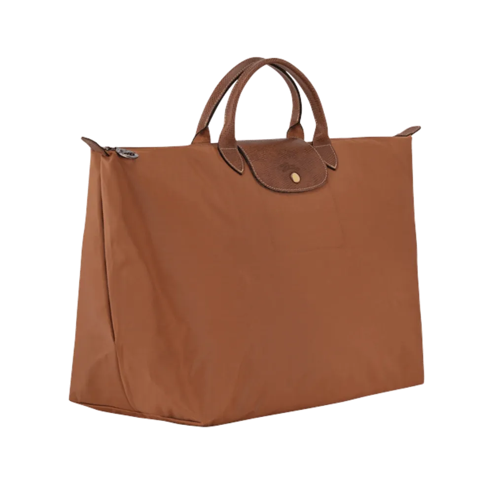 Longchamp Le Pliage Original L Travel Bag Cognac - Recycled Canvas