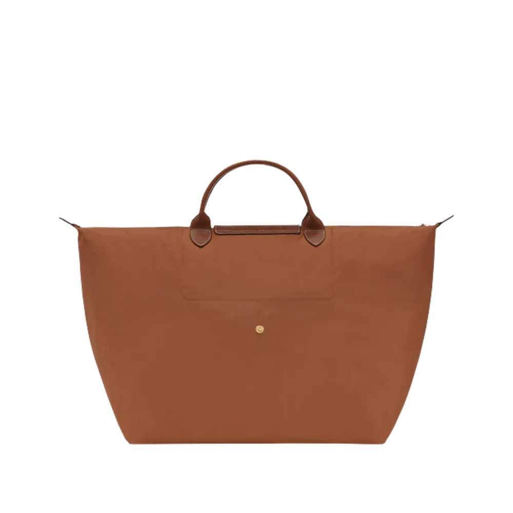 Longchamp Le Pliage Original L Travel Bag Cognac - Recycled Canvas