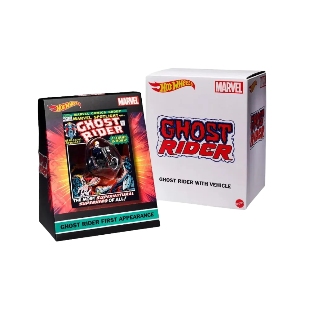 Hot Wheels Marvel Ghost Rider Motorcycle & Figure Collectible 2022 Sdcc Exclusive