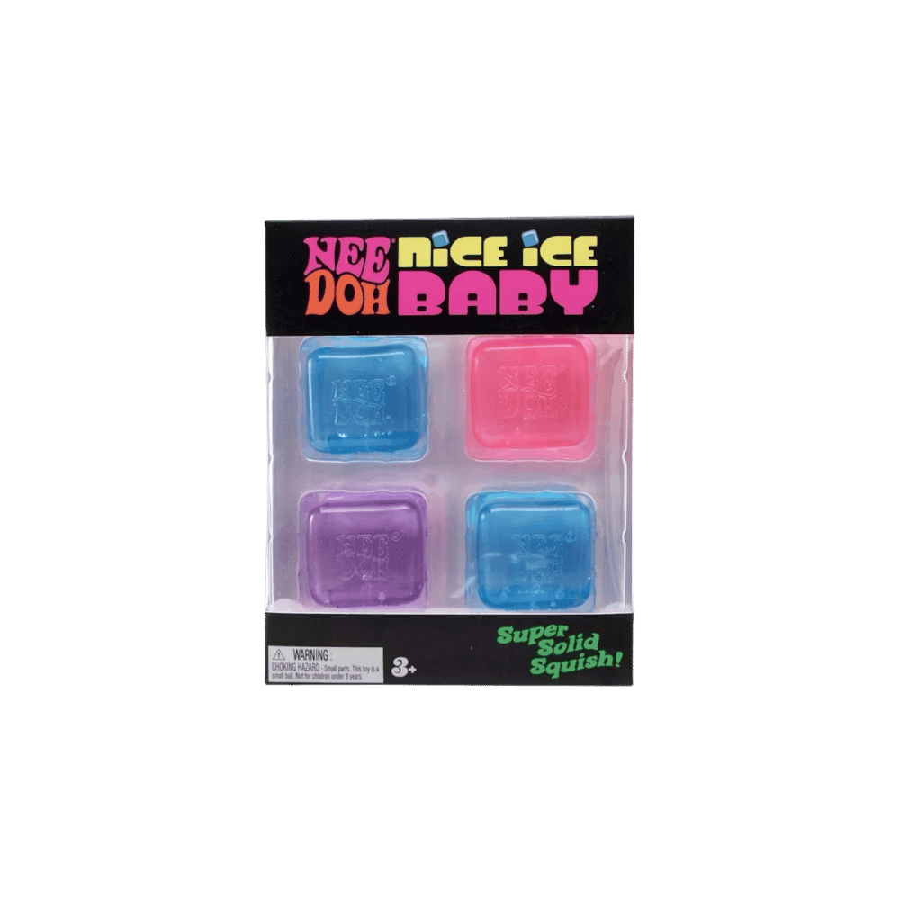 NeeDoh Nice Ice Baby Squishy Fidget Toy Set of 4 Blue/Purple/Pink