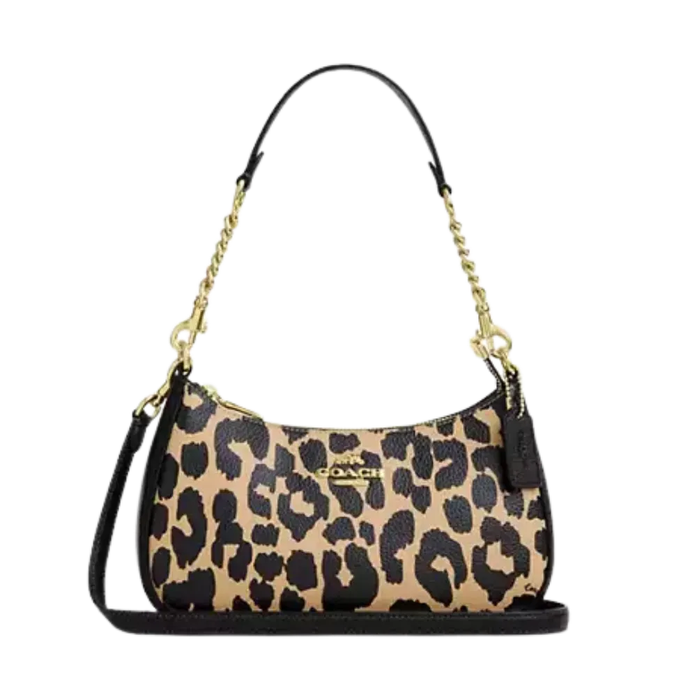 Coach Teri Shoulder Bag With Leopard Print Hype Fly India