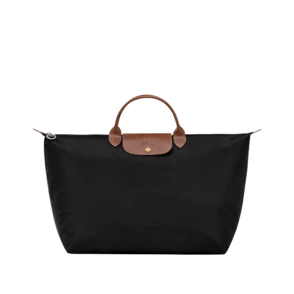 Longchamp Le Pliage Original M Handbag Black - Recycled Canvas