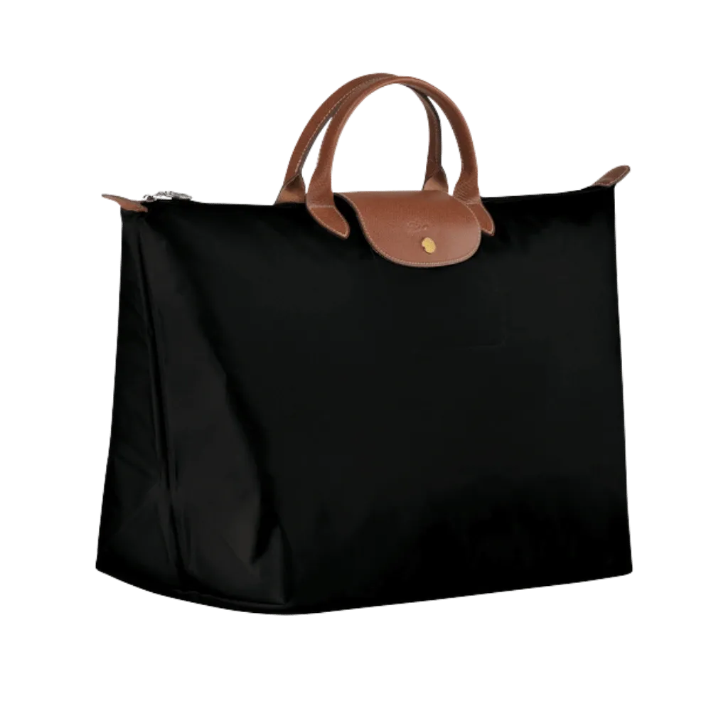 Longchamp Le Pliage Original M Handbag Black - Recycled Canvas
