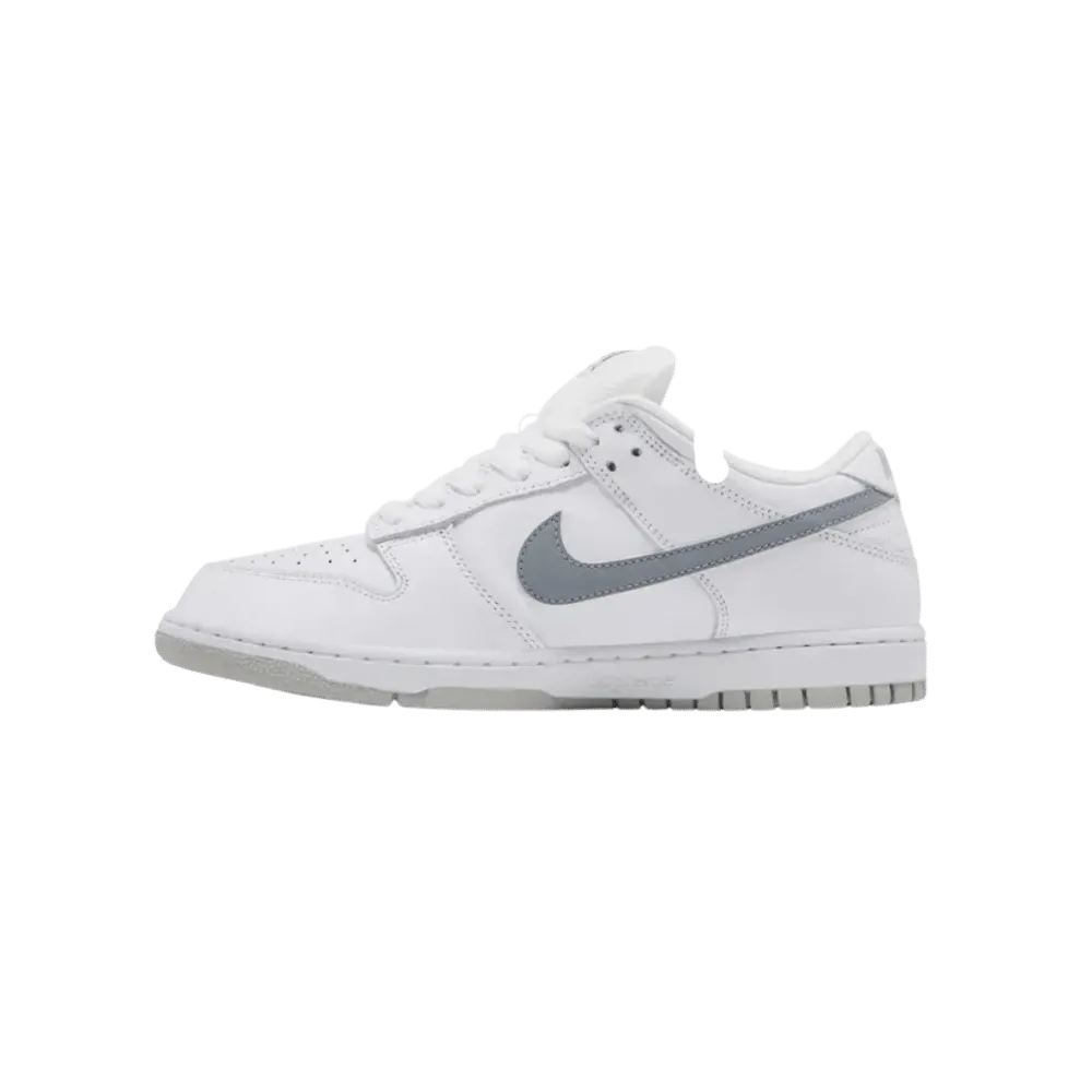 Nike Supreme x Dunk Low SB 'White Metallic Silver' | Hype Fly India