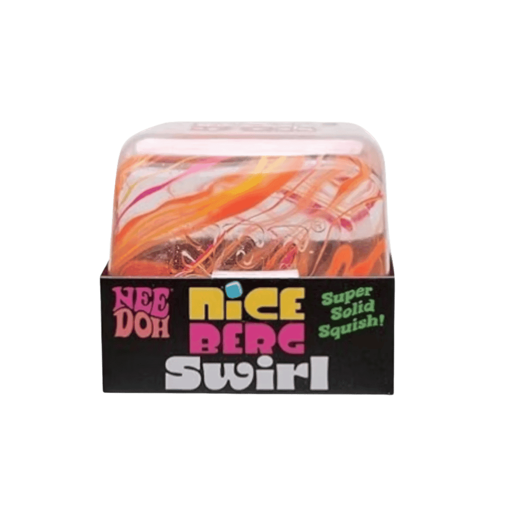 NeeDoh Jumbo Swirl Nice Berg Squishy Fidget Toy Orange