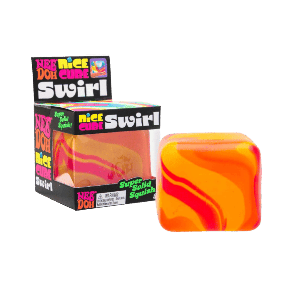NeeDoh Jumbo Swirl Nice Berg Squishy Fidget Toy Orange