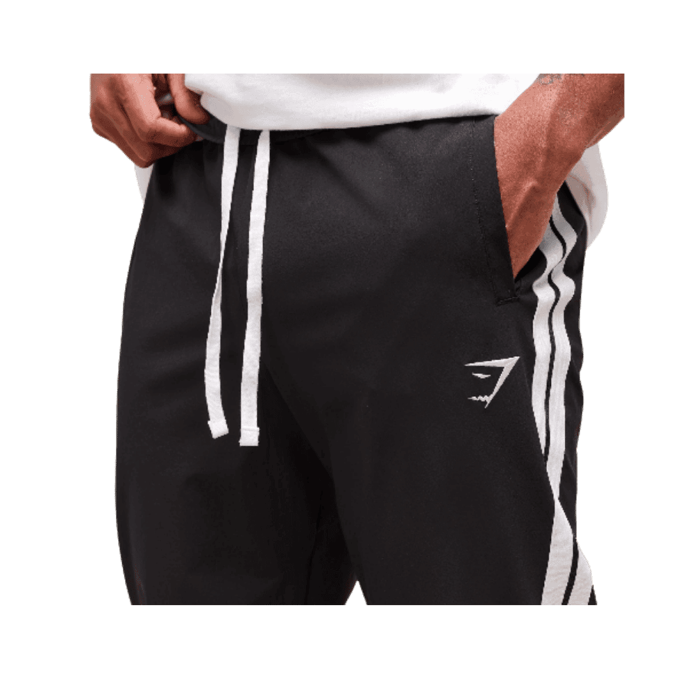 Gymshark Retro Side Stripe Joggers Black