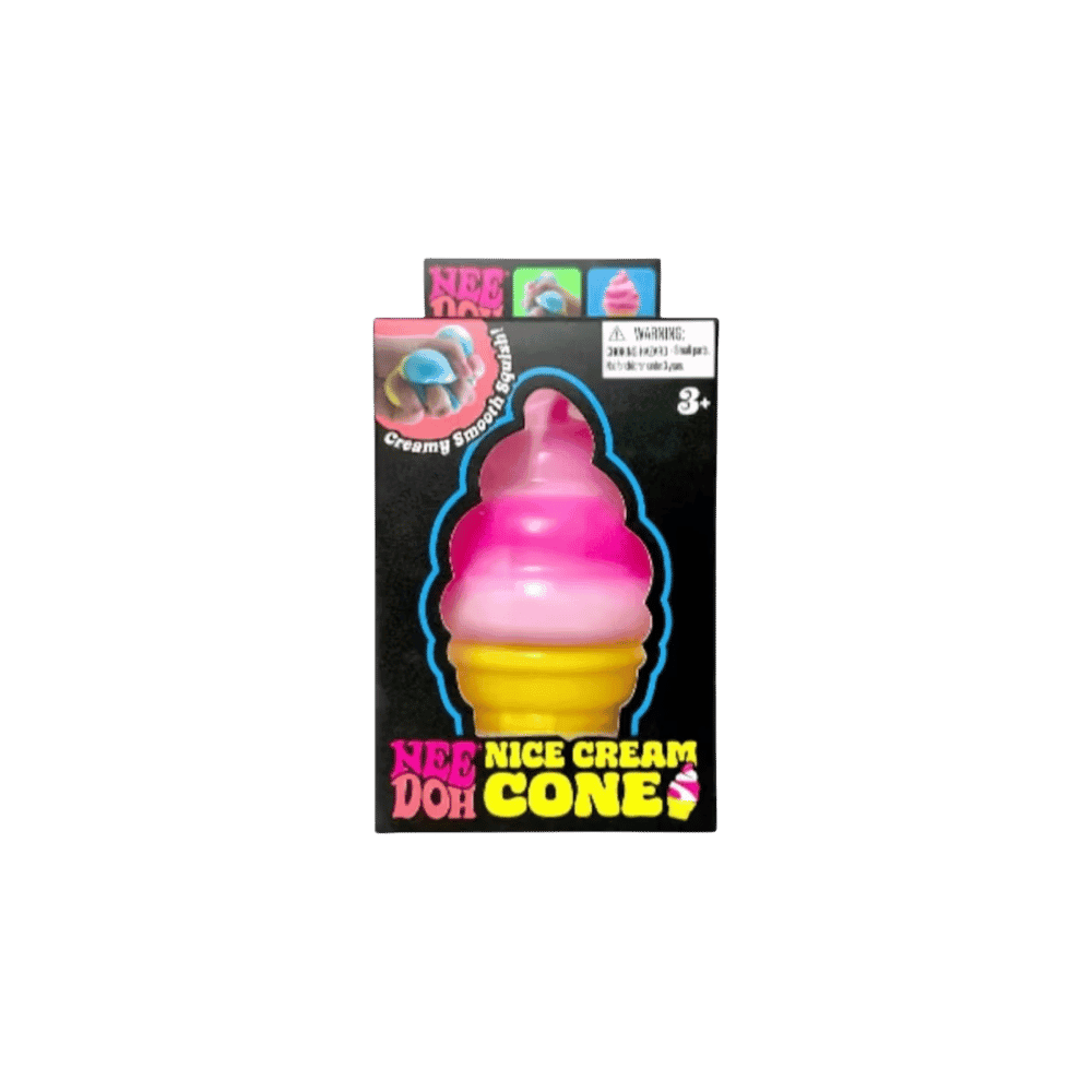 NeeDoh Nice Cream Ice Cream Cone Squishy Fidget Toy Pink