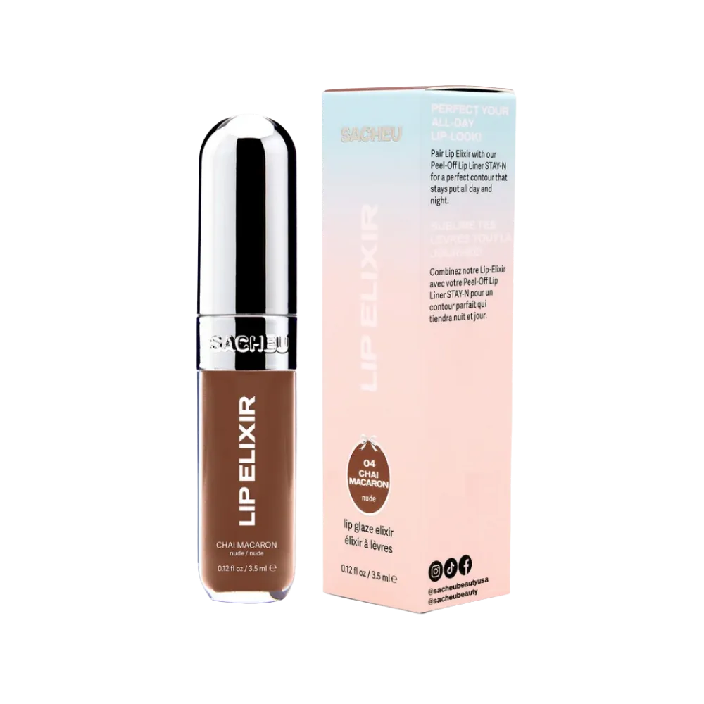 SACHEU Lip Glaze Elixir - Chai Macaron