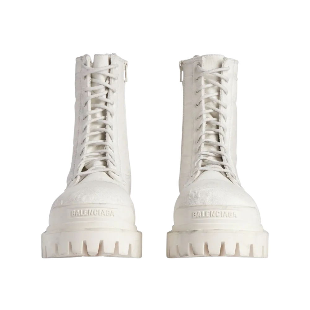 Balenciaga Combat Strike Boot In White | Hype Fly India