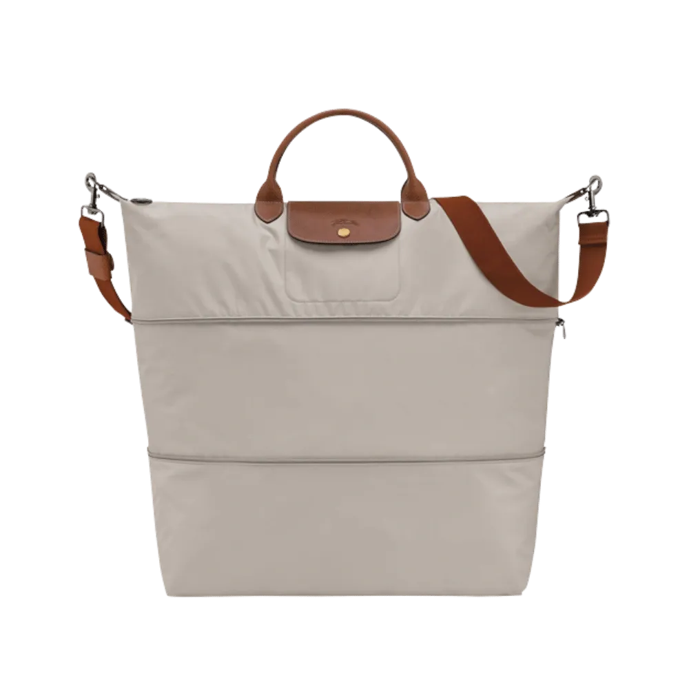 Longchamp Le Pliage Original Travel Bag Expandable Pebble - Recycled Canvas
