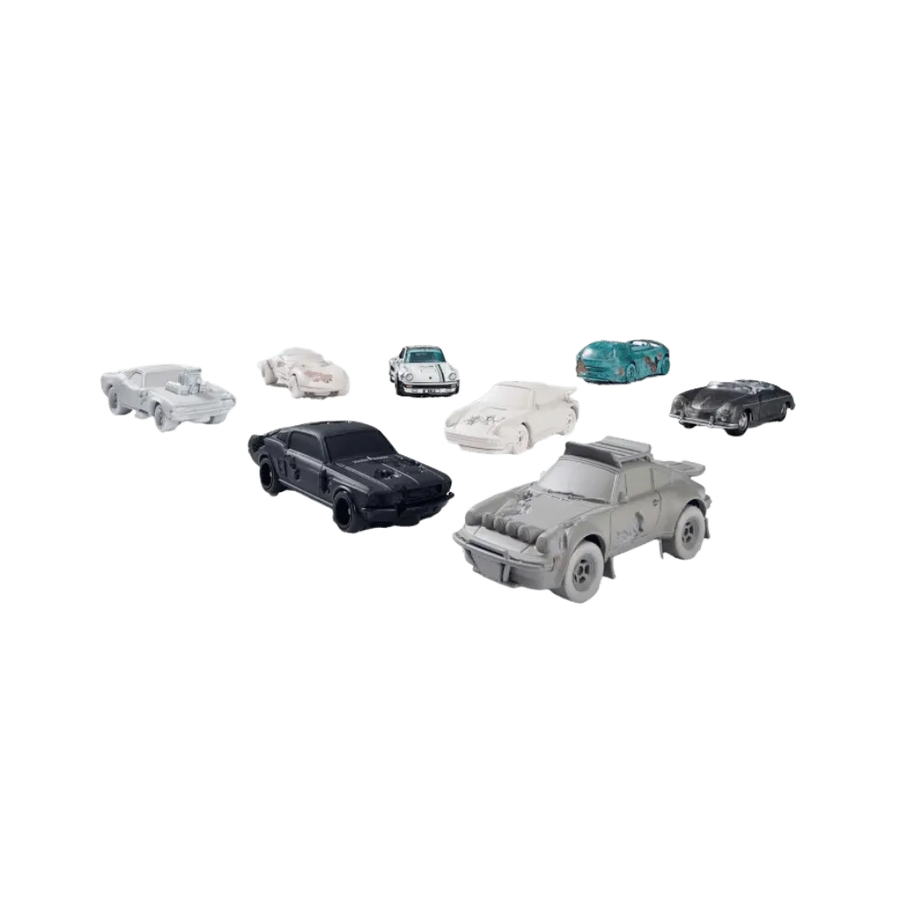 Hot Wheels X Daniel Arsham Complete Car And Rally Case Set