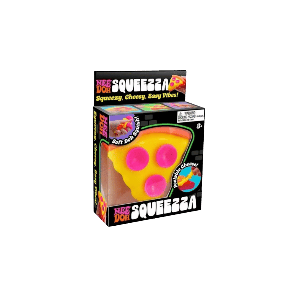 NeeDoh Squeeza Pizza Squishy Fidget Toy Orange Crust