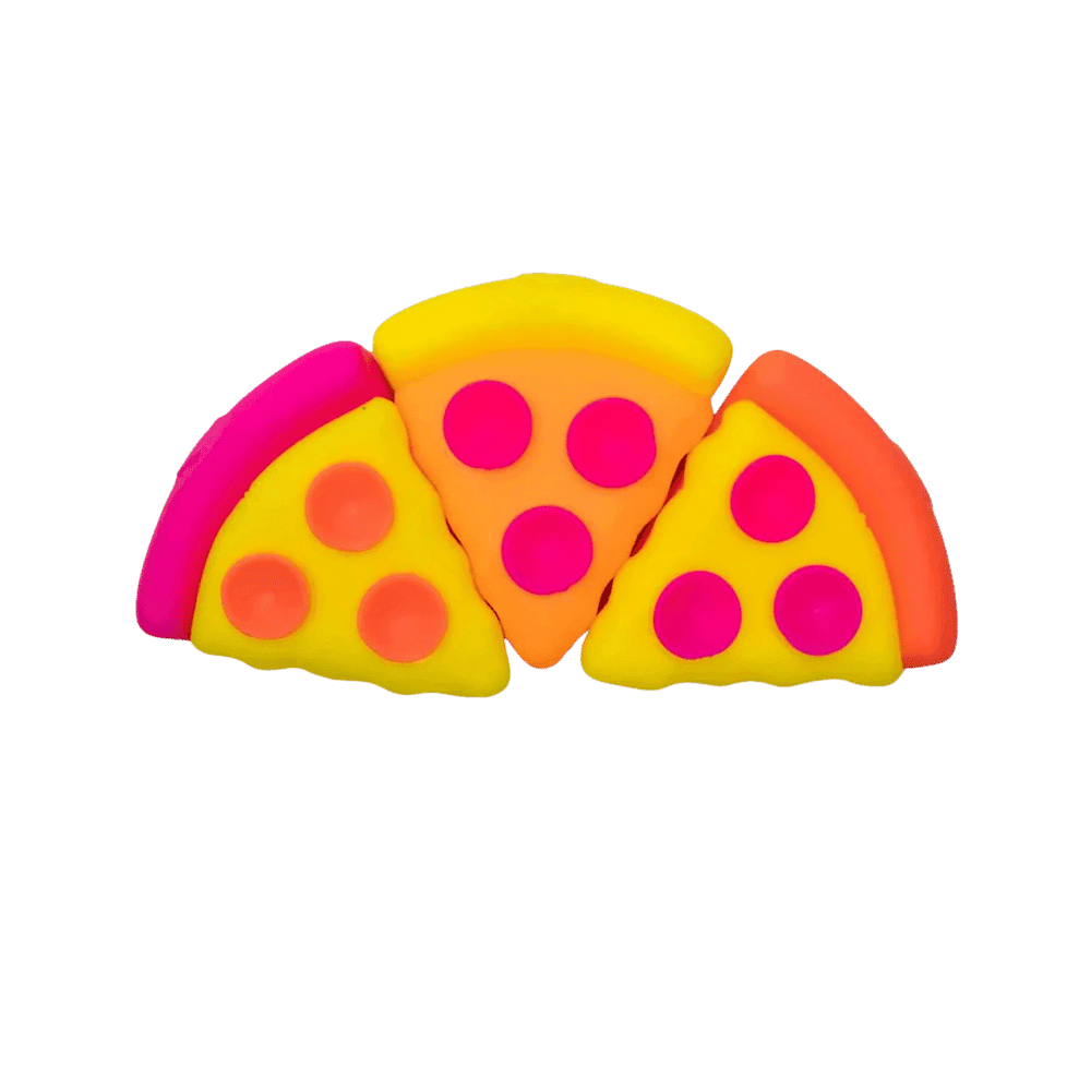 NeeDoh Squeeza Pizza Squishy Fidget Toy Orange Crust