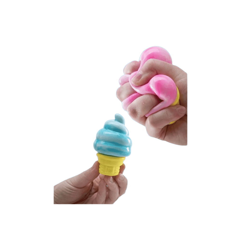 NeeDoh Nice Cream Ice Cream Cone Squishy Fidget Toy Blue