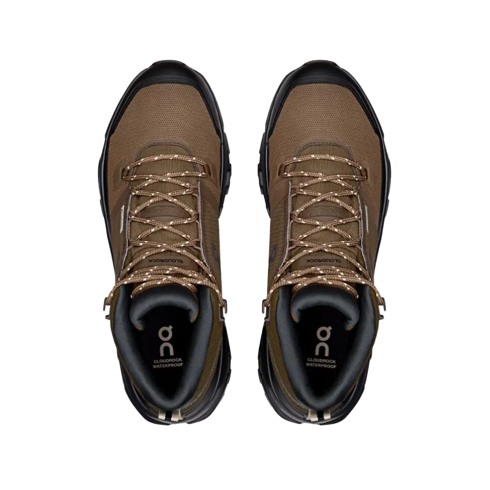 On Running Cloudrock Mid Waterproof Earth | Black