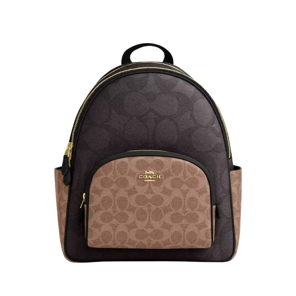 leather backpack coach monogram backpack