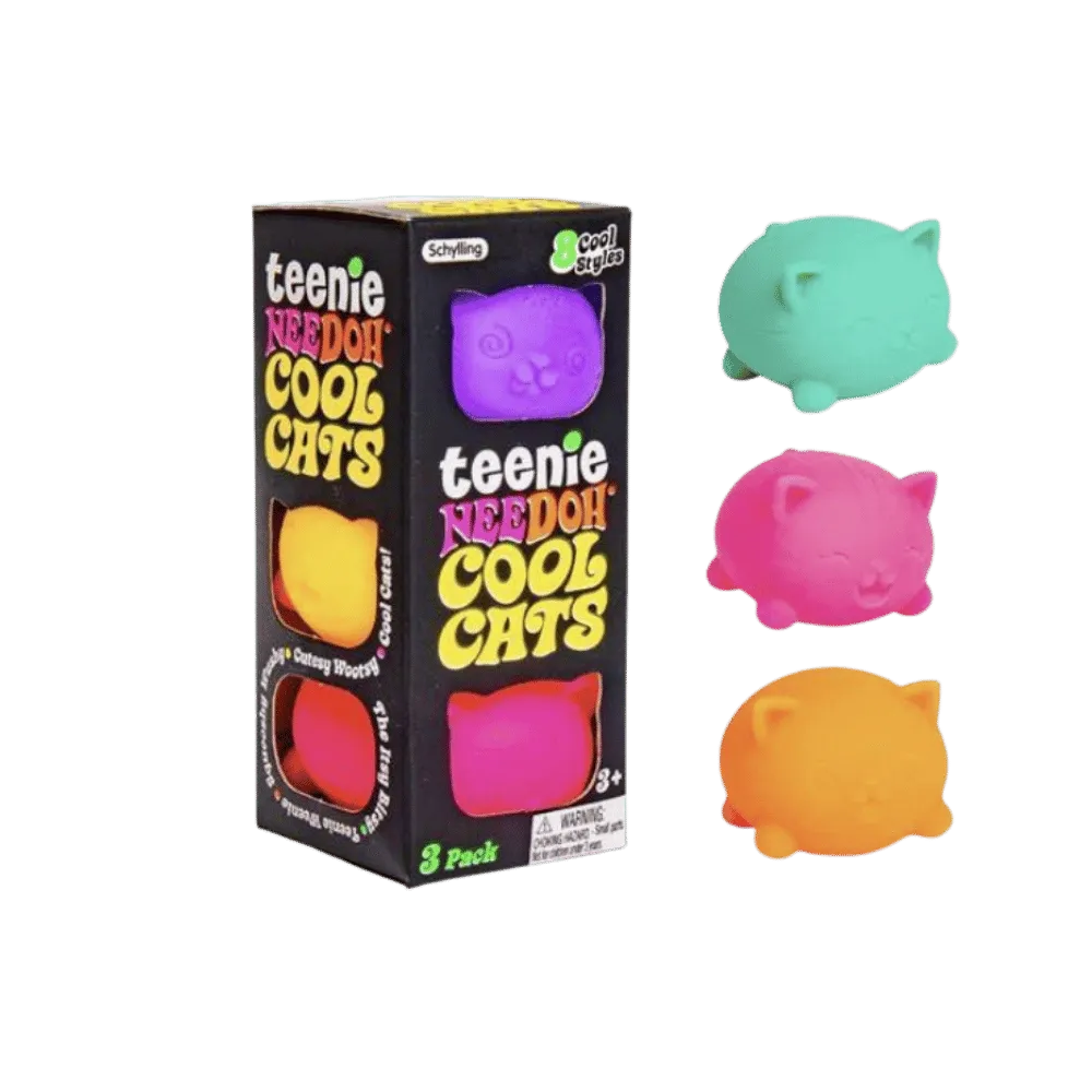 NeeDoh Teenie Cool Cat 4-Pack Squishy Fidget Toy