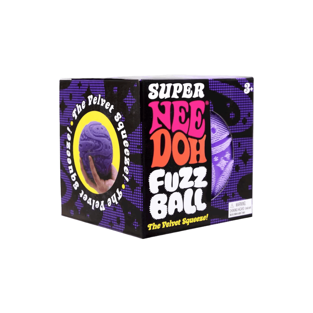 NeeDoh Super Fuzzball Squishy Fidget Toy Purple