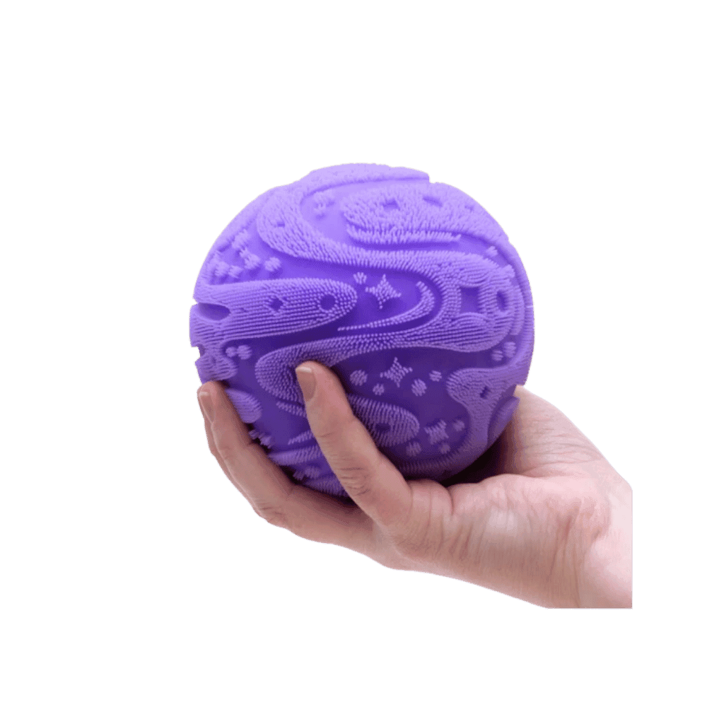 NeeDoh Super Fuzzball Squishy Fidget Toy Purple