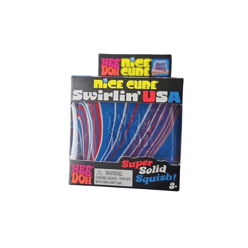 NeeDoh Swirlin USA Squishy Fidget Toy Red/ White/ Blue