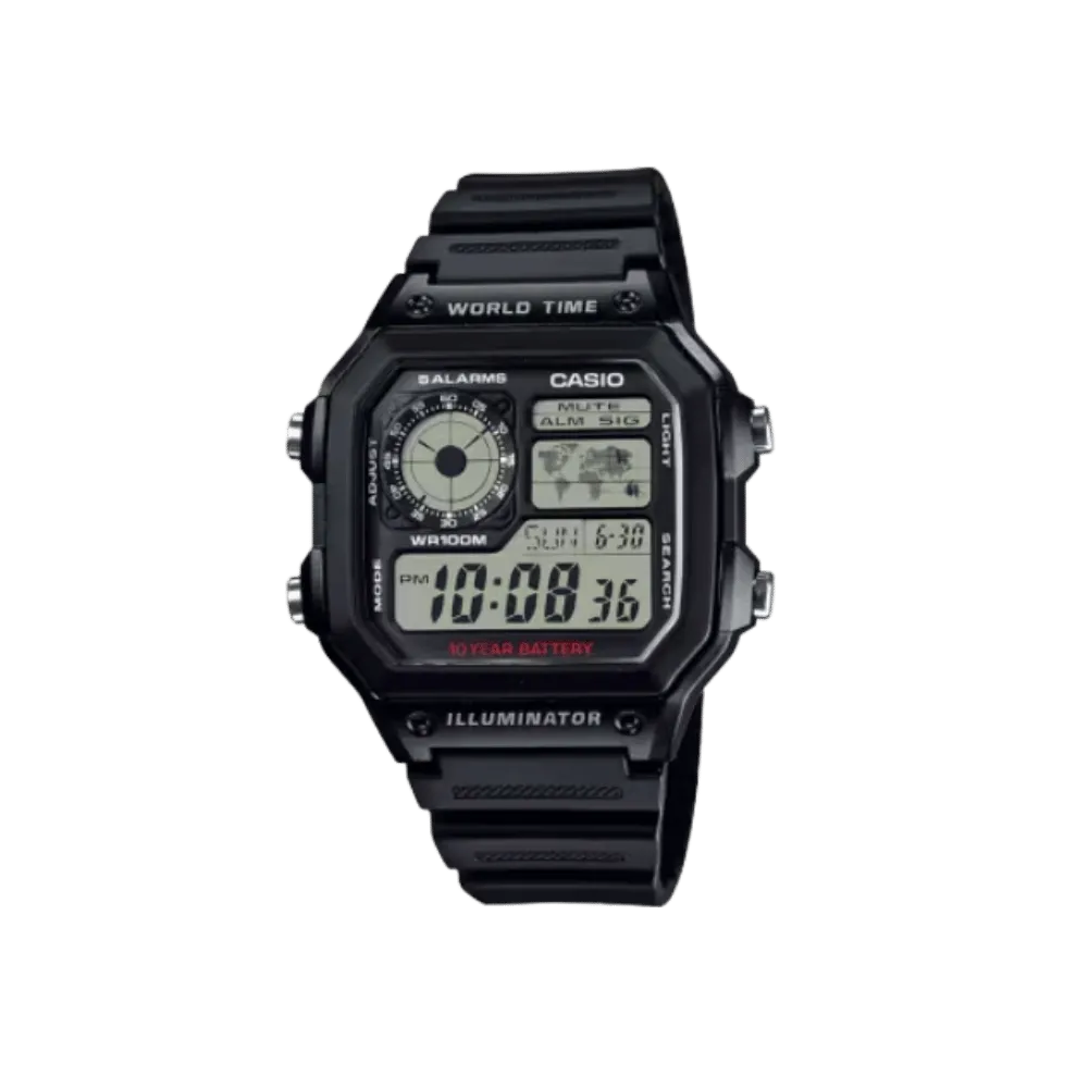 Casio YOUTH AE-1200 series AE-1200WH-1AV Black / Blue
