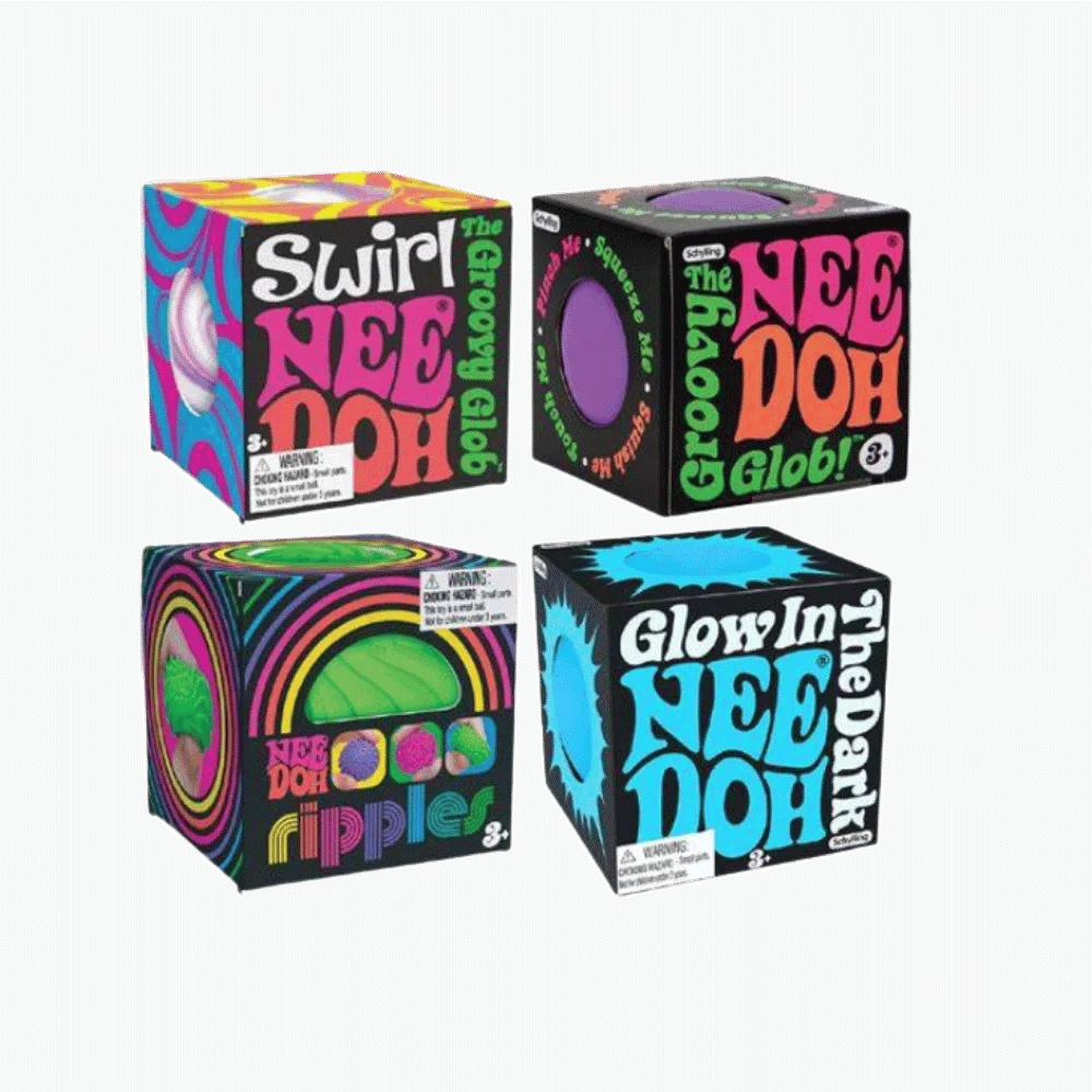 NeeDoh Glow in the Dark Squishy Fidget Toy Orange