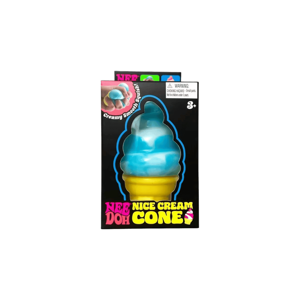 NeeDoh Nice Cream Ice Cream Cone Squishy Fidget Toy Blue