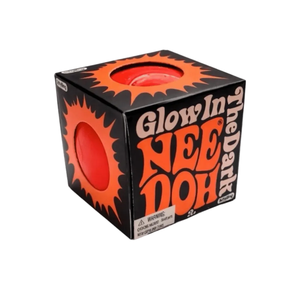 NeeDoh Glow in the Dark Squishy Fidget Toy Orange