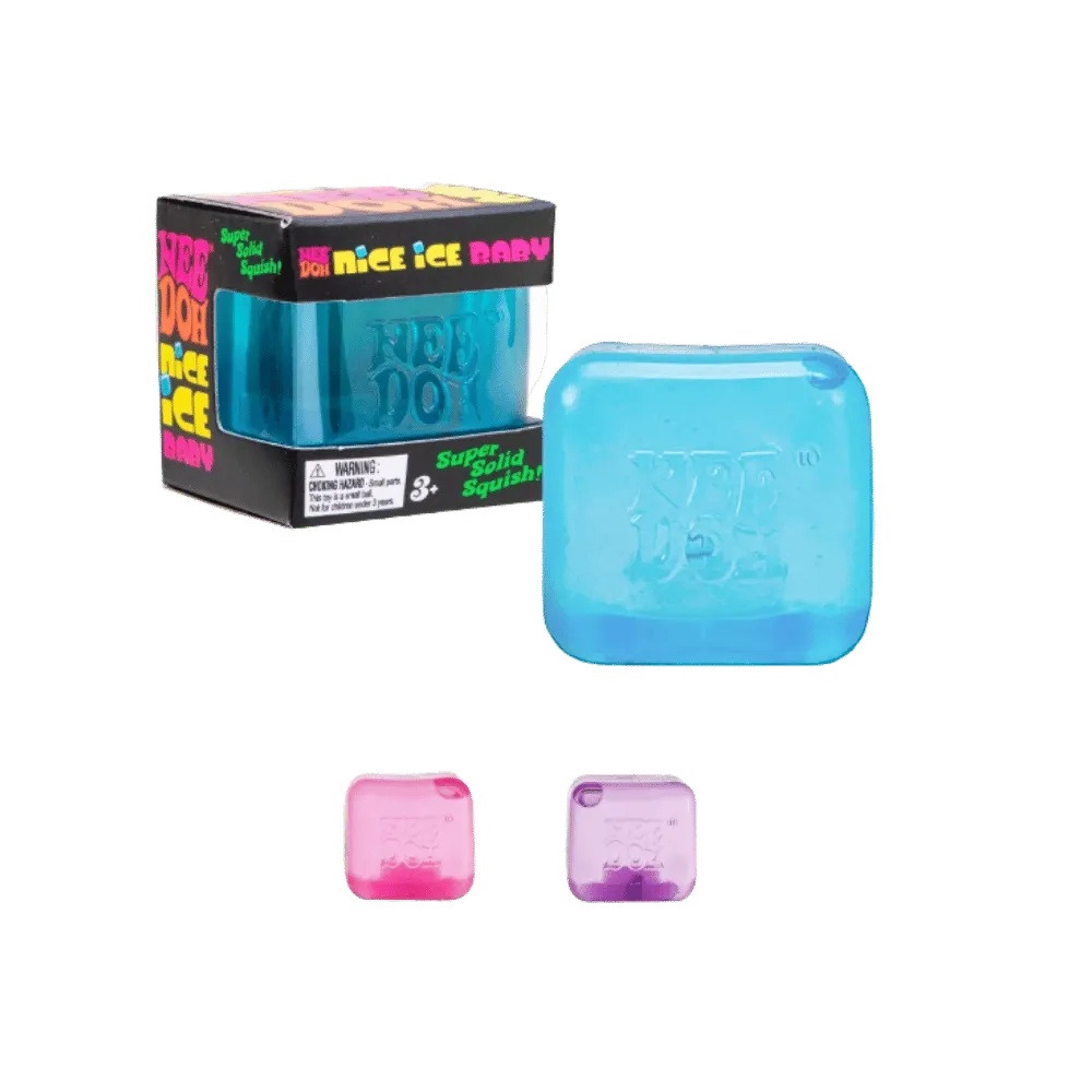 NeeDoh NeeDoh Nice Ice Baby Squishy Fidget Toy 3x Lot Pink Blue Purple
