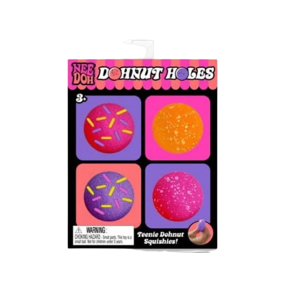 NeeDoh Dohnut Hole Squishy Fidget Toy Set of 4 Mullticolor
