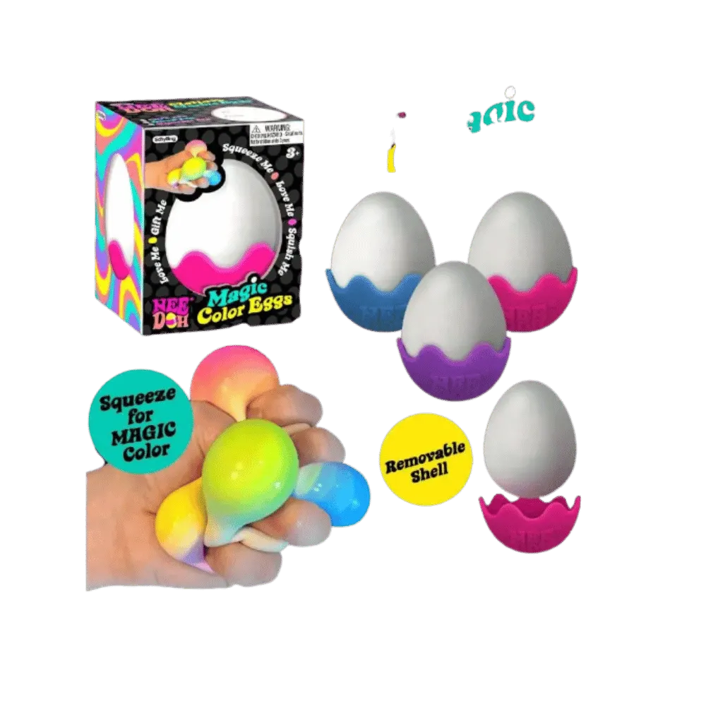 NeeDoh Magic Color Egg Squishy Fidget Toy Pink
