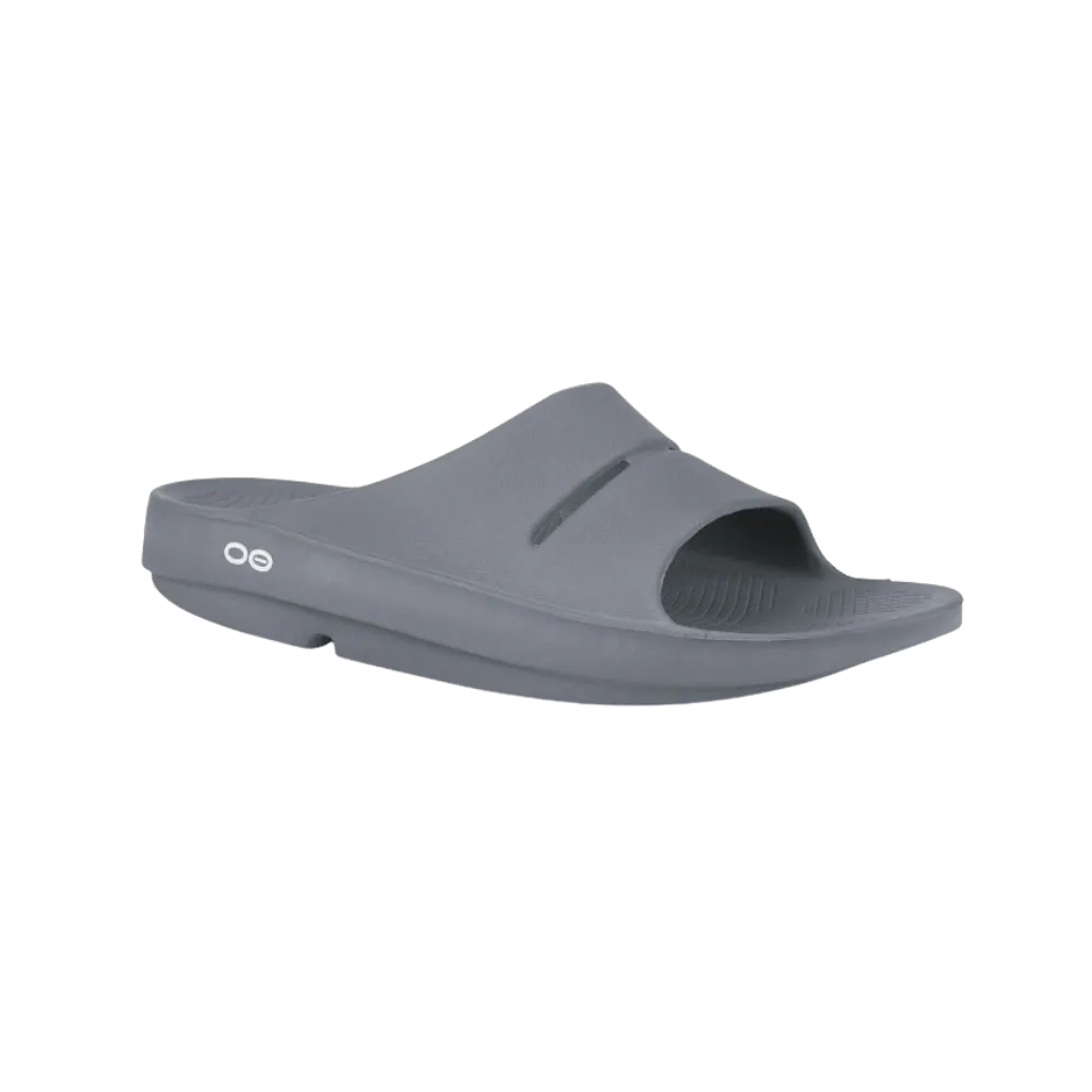Oofos OOahh Slide Sandal Slate | Hype Fly India