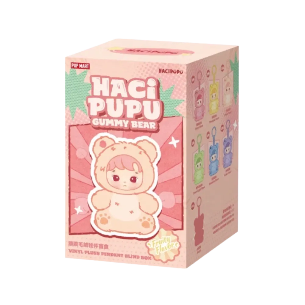 Pop Mart HACIPUPU Gummy Bear Series Vinyl Plush Pendant Single