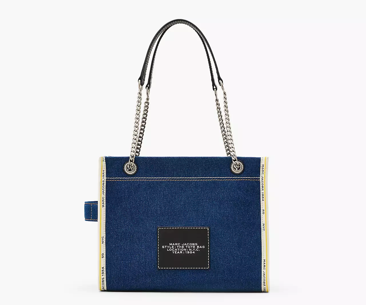 Marc Jacobs The Denim Chain Medium Tote Bag 'Dark Wash'