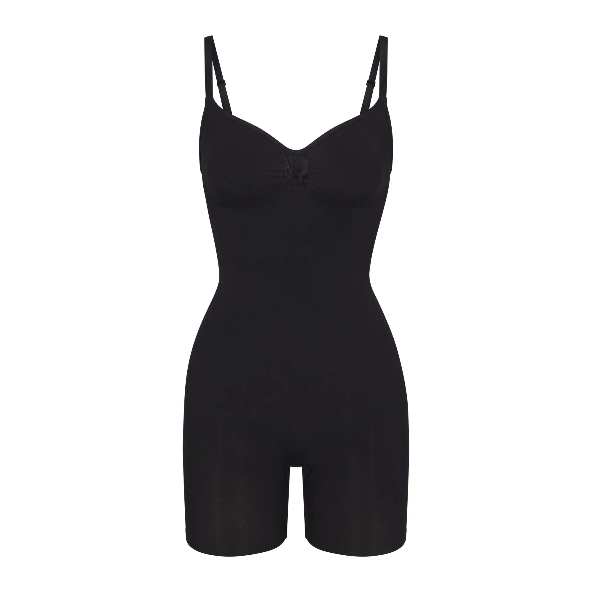Buy Skims Seamless Sculpt Mid Thigh Bodysuit Onyx | Hype Fly