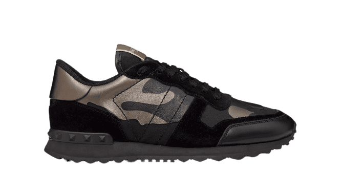 Buy Valentino Rockrunner Camouflage Noir Metallic Sneaker now - Main Image
