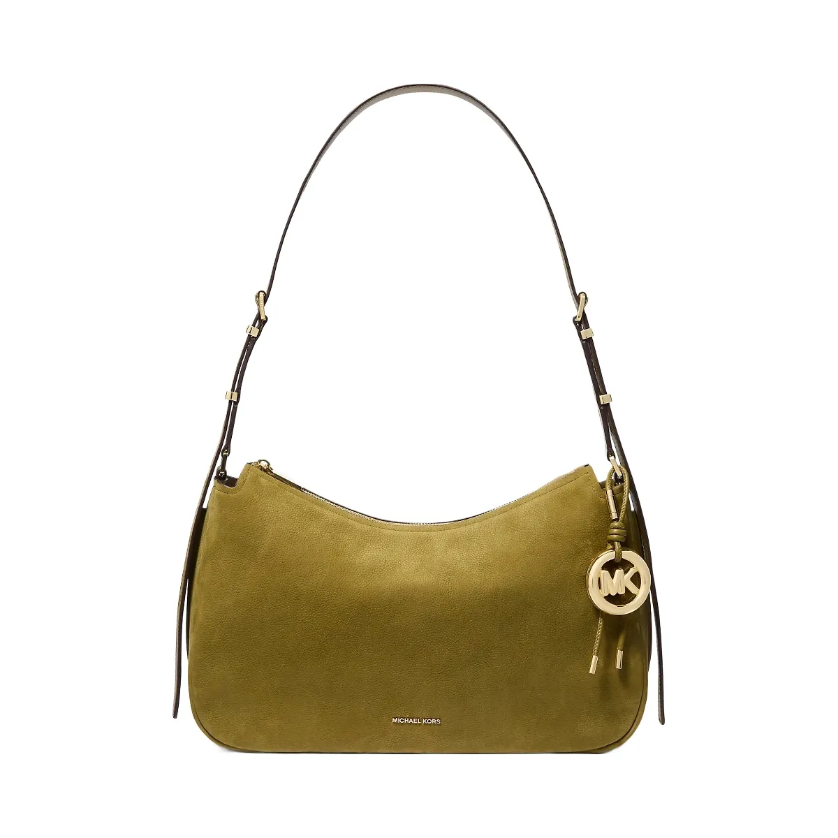 Michael Kors Nolita Medium Nubuck Convertible Shoulder Bag Pistachio
